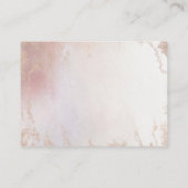 Ombre Blush Roze Frosted Folie Bruiloft Schema Informatiekaartje (Achterkant)