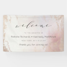 Ombre Blush Roze Frosted Folie Bruiloft Welkom