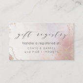 Ombre Blush Roze Frosted Folie Douche Gift Registr Informatiekaartje (Voorkant)