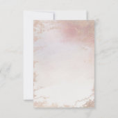 Ombre Blush Roze Frosted Folie repetitie diner Kaart (Achterkant)