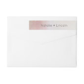 Ombre Blush Roze Frosted Folie Trendy bruiloft (Achterkant)