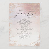 Ombre Blush Roze Frosted Folie Trouwceremonie Programmakaart (Achterkant)