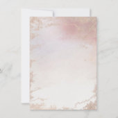 Ombre Blush Roze Frosted Folie Trouwdouche Kaart (Achterkant)