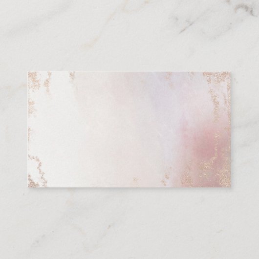 Ombre Blush Roze Frosted Folie Trouwtafel Nummer Plaatskaartje (Achterkant)