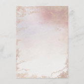 Ombre Blush Roze Frosted Folie Waterverf Diner Menu (Achterkant)