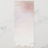 Ombre Blush Roze Frosted Folie Waterverf Diner Menu (Achterkant)