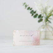Ombre Blush Roze Frosted Gereserveerde Zitting Bru Plaatskaartje (Staand voorkant)