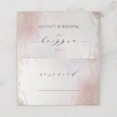 Ombre Blush Roze Frosted Gereserveerde Zitting Bru Plaatskaartje (Buitenkant ongevouwen)