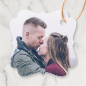 Ombre Blush Roze Frosted Roos Gold Save the Date Bedankjes Labels (Achterkant)