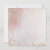 Ombre Blush Roze Frosted Square Verlovingsfeest Kaart (Achterkant)