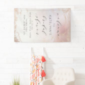 Ombre Blush Roze Frosted Vrijgezellenfeest Welkom Spandoek (Insitu)
