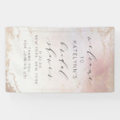 Ombre Blush Roze Frosted Vrijgezellenfeest Welkom Spandoek (Horizontaal)