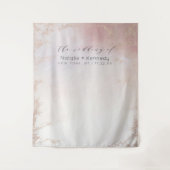 Ombre Blush Roze Geglazuurde Folie Fotocabine Acht Wandkleed (Voorkant)