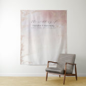 Ombre Blush Roze Geglazuurde Folie Photohokje Acht Wandkleed (In situ)