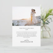 Ombre blush roze | Weddenschap Bedankkaart (Staand voorkant)