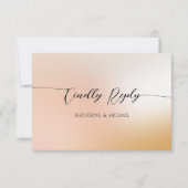 Ombre blush roze Wedding RSVP Kaartje (Voorkant)