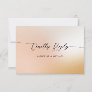 Ombre blush roze Wedding RSVP Kaartje