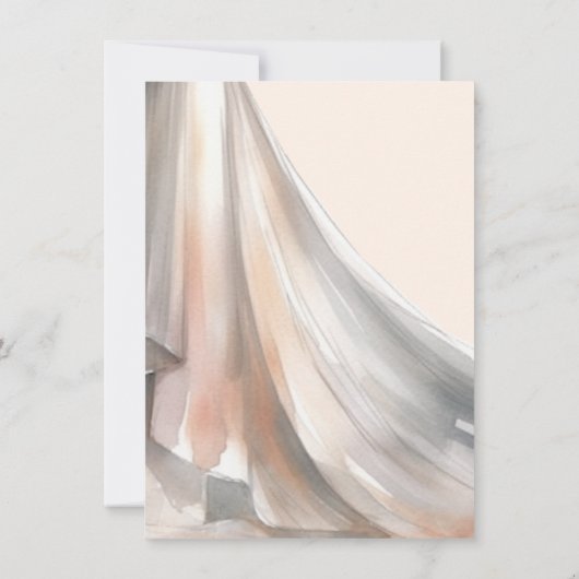 Ombre Boho Trouwjurk bloemenkledij Vrijgezellenfee Kaart (Achterkant)