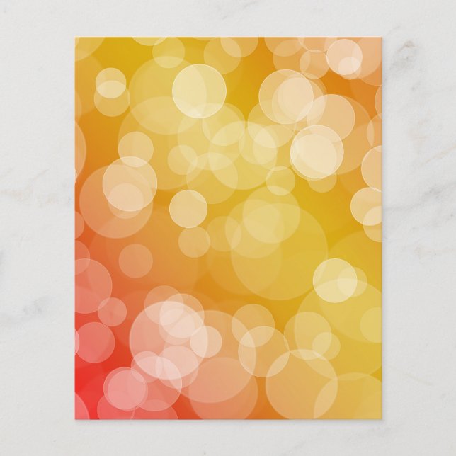 Ombre Bokeh Scrapbook Paper - Geel en Oranje (Voorkant)
