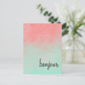 Ombre Bonjour Briefkaart (Staand voorkant)