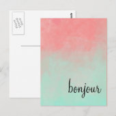 Ombre Bonjour Briefkaart (Voorkant / Achterkant)