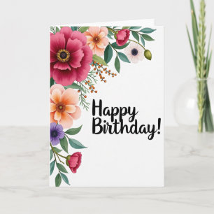 Ombre Botanical Wishes Kaart