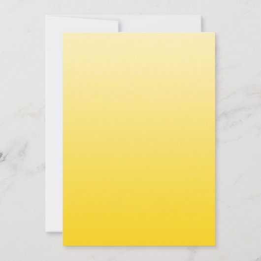 Ombre Bridal Shower Invitation in Buttercup Yellow Kaart (Achterkant)
