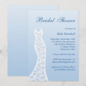 Ombre Bridal Shower Invitation in Placid Blue Kaart (Voorkant / Achterkant)