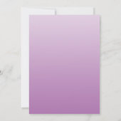 Ombre Bridal Shower Invitation in Radiant Orchid Kaart (Achterkant)