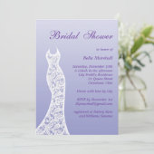 Ombre Bridal Shower Invitation in Violet Tulip Kaart (Staand voorkant)