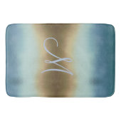 Ombre Brown Blue Pastels Monogram Badmat (Voorkant)
