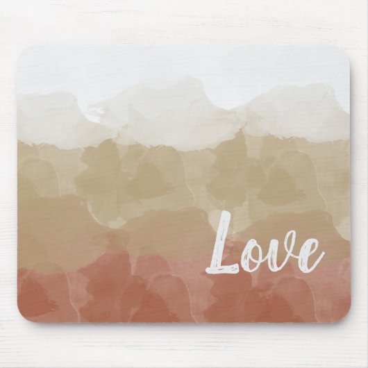 Ombre Brown en Tan Love Graceful Gradient Muismat (Voorkant)