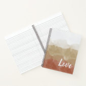Ombre Brown en Tan Love Graceful Gradient Notitieboek (Binnen)