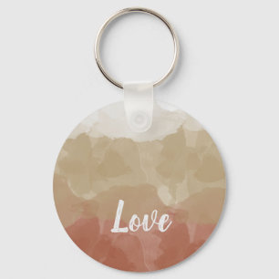 Ombre Brown en Tan Love Graceful Gradient Sleutelhanger