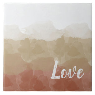 Ombre Brown en Tan Love Graceful Gradient Tegeltje