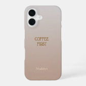 Ombre Brown Personaliseer offerte & Naam iPhone Ca iPhone 16 Hoesje (Achterkant)