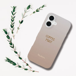 Ombre Brown Personaliseer offerte & Naam iPhone Ca iPhone 16 Hoesje