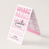 Ombré Brows After Care Retro Roze Logo Poeder Brow Visitekaartje (Voorkant)
