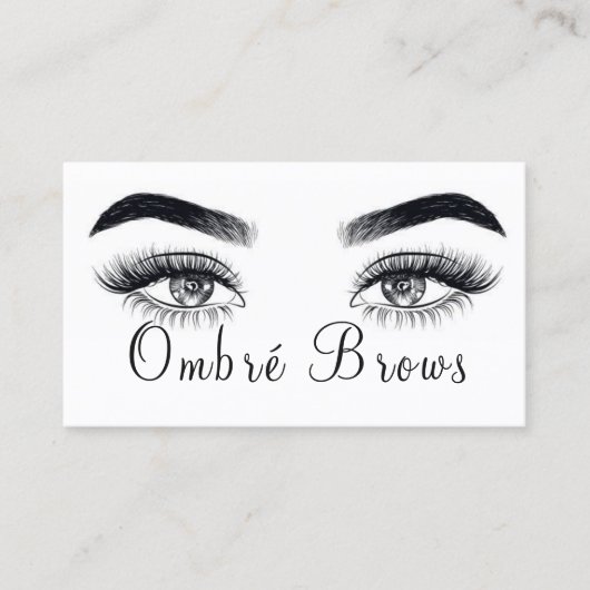 Ombre Brows & Eelashes Visitekaartje (Voorkant)