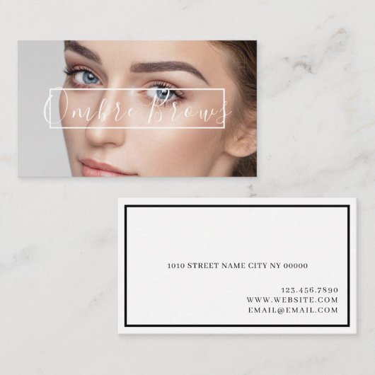 Ombre Brows & Eyelashes Visitekaartje (Voorkant / Achterkant)