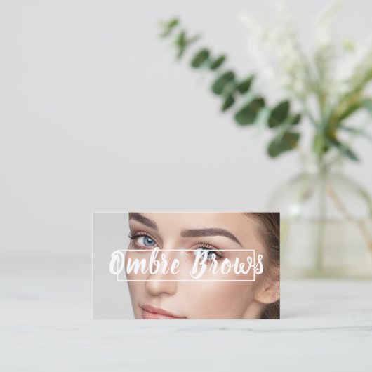 Ombre Brows & Eyelashes Visitekaartje (Staand voorkant)