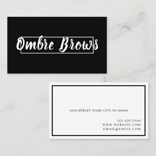 Ombre Brows & Eyelashes Visitekaartje (Voorkant / Achterkant)