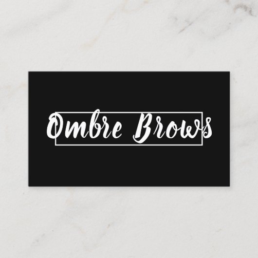 Ombre Brows & Eyelashes Visitekaartje (Voorkant)