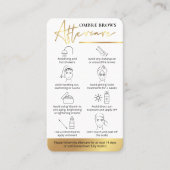 Ombré Brows White en Gold Salon Care Instructions Visitekaartje (Voorkant)