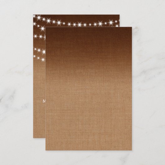 Ombre Burlap Twinkle Lights RSVP (Voorkant / Achterkant)