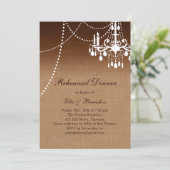 Ombre Chandelier Rehearsal Dinner Invitation Kaart (Staand voorkant)