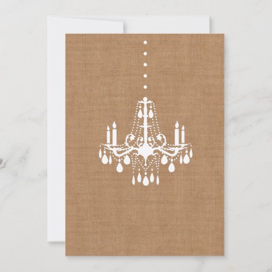 Ombre Chandelier Rehearsal Dinner Invitation Kaart (Achterkant)