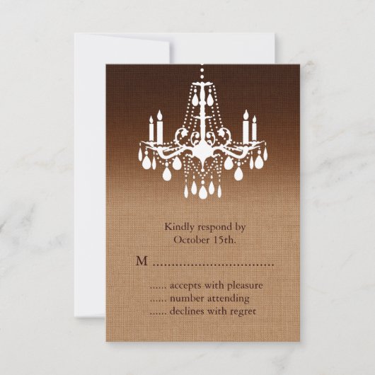 Ombre Chandelier RSVP Kaartje (Voorkant)