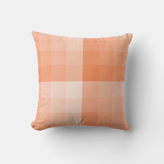 Ombre Checker blokkeert Oranje tones Sierkussen (Voorkant)