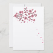 Ombre Cherry Blossom Tree Pink Branch Baby shower Kaart (Achterkant)